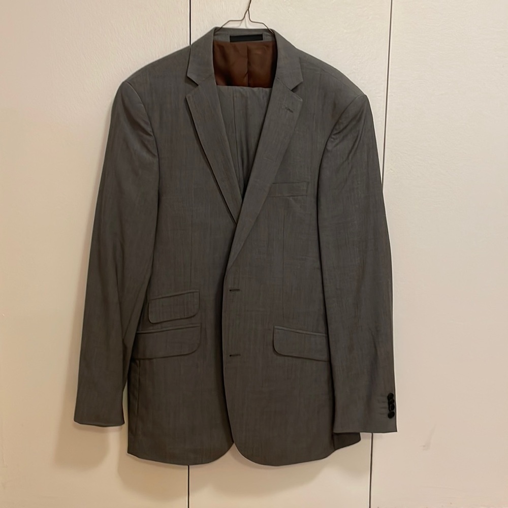 Ben Sherman men gray suit jacket 42 L pant 35 W